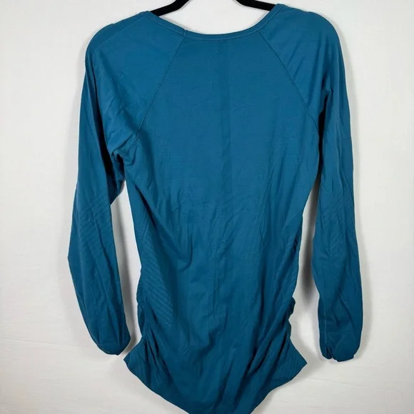 Athleta Blue Long Sleeve Top Womens Size L - Picture 2 of 5